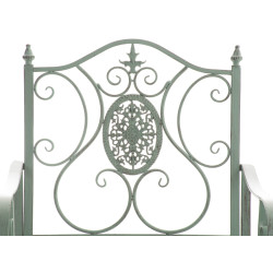 Ensemble de 2 chaises de jardin vert antique du Pendjab