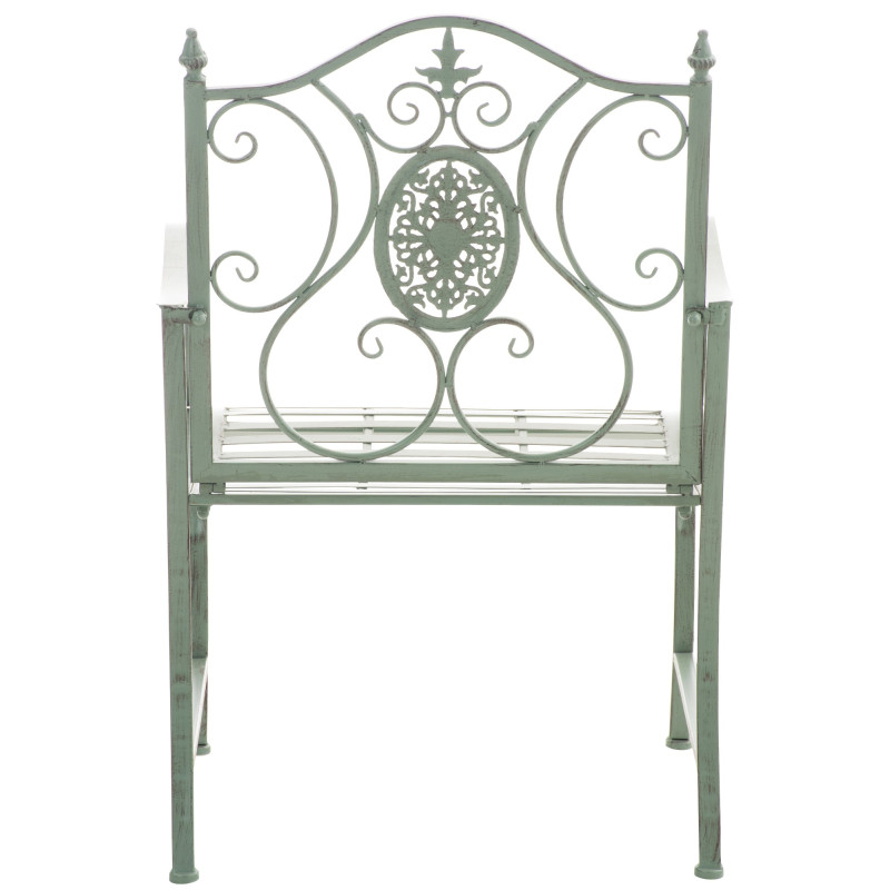 Ensemble de 2 chaises de jardin vert antique du Pendjab