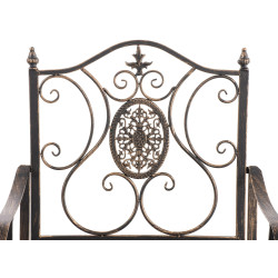 Ensemble de 2 chaises de jardin en bronze du Pendjab