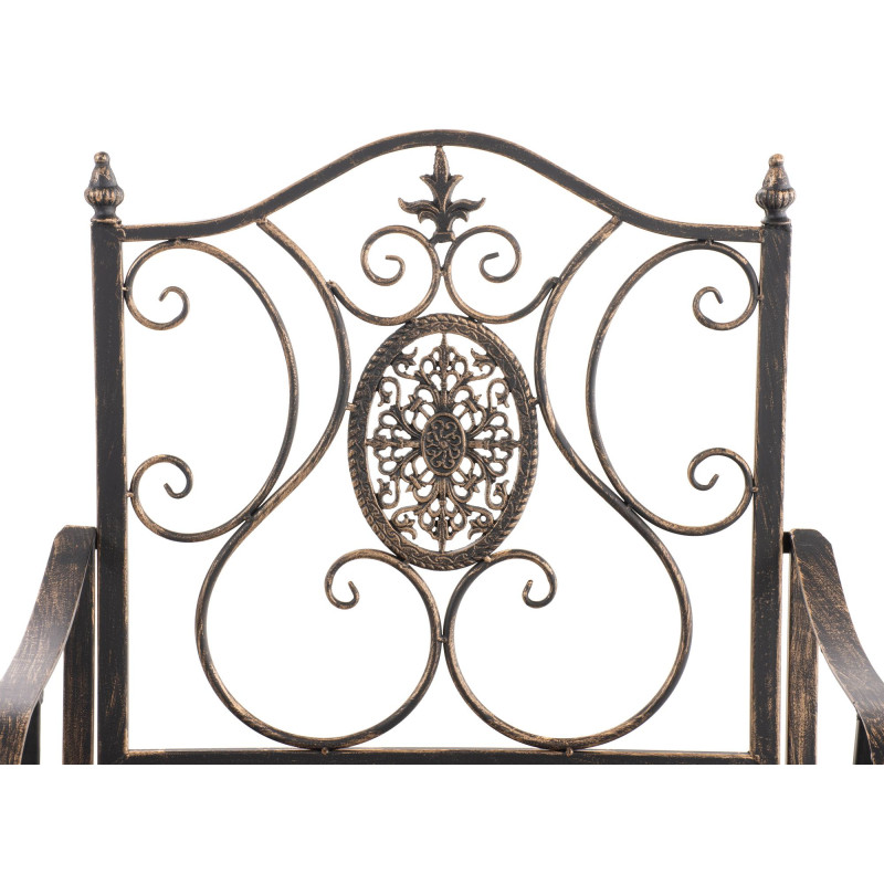 Ensemble de 2 chaises de jardin en bronze du Pendjab
