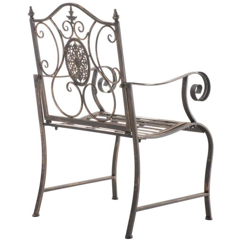 Ensemble de 2 chaises de jardin en bronze du Pendjab
