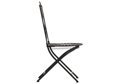 Juego de 2 sillas para jardín Indra plegables Bronce