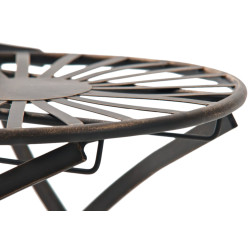 Juego de 2 sillas para jardín Indra plegables Bronce