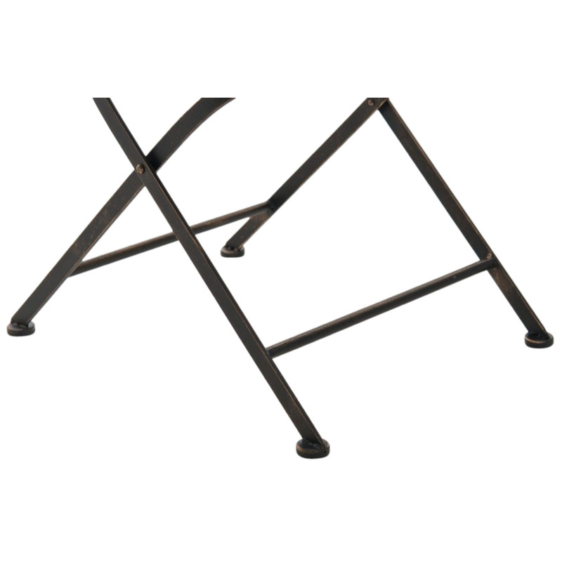 Juego de 2 sillas para jardín Indra plegables Bronce