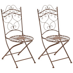 Ensemble de 2 chaises Indra marron antique