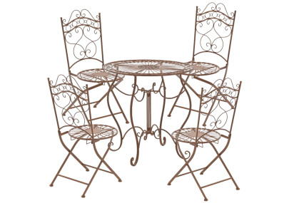 Set di 2 sedie Indra antico marrone