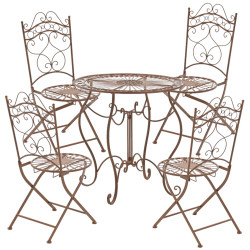 Set di 2 sedie Indra antico marrone