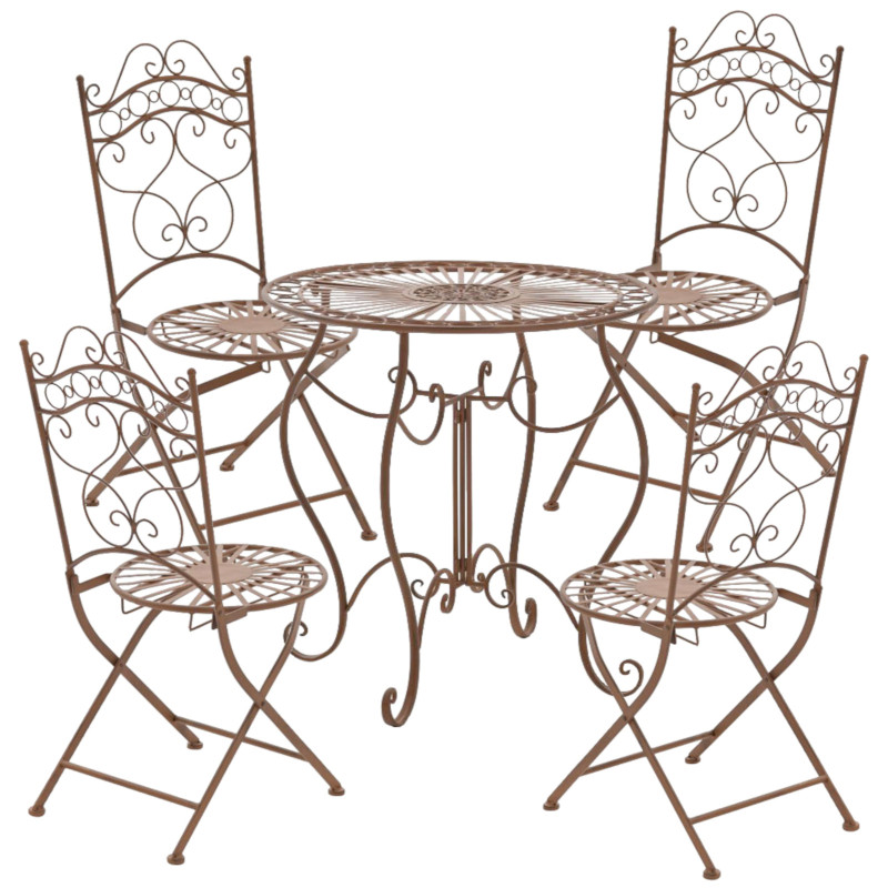 Set di 2 sedie Indra antico marrone