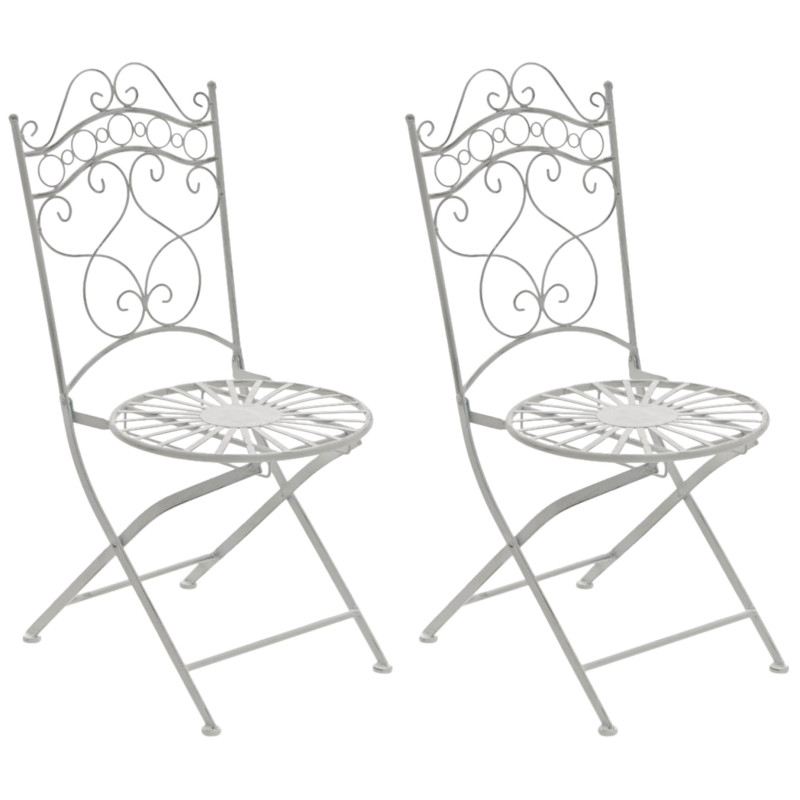 Set di 2 sedie Indra bianco antico