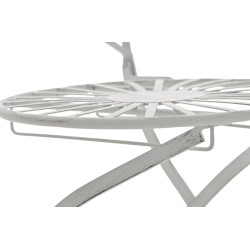 Juego de 2 sillas para jardín Indra plegables Blanco antiguo