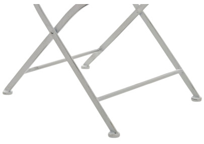 Juego de 2 sillas para jardín Indra plegables Blanco antiguo