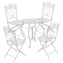 Ensemble de 2 chaises Indra blanc antique