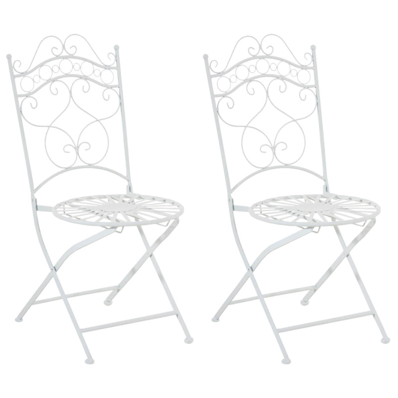 Ensemble de 2 chaises Indra, blanches