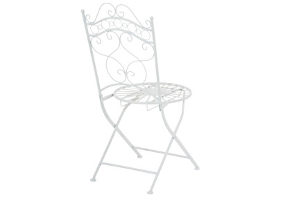 Juego de 2 sillas para jardín Indra plegables Blanco