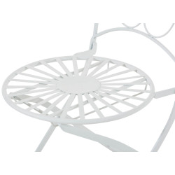 Juego de 2 sillas para jardín Indra plegables Blanco