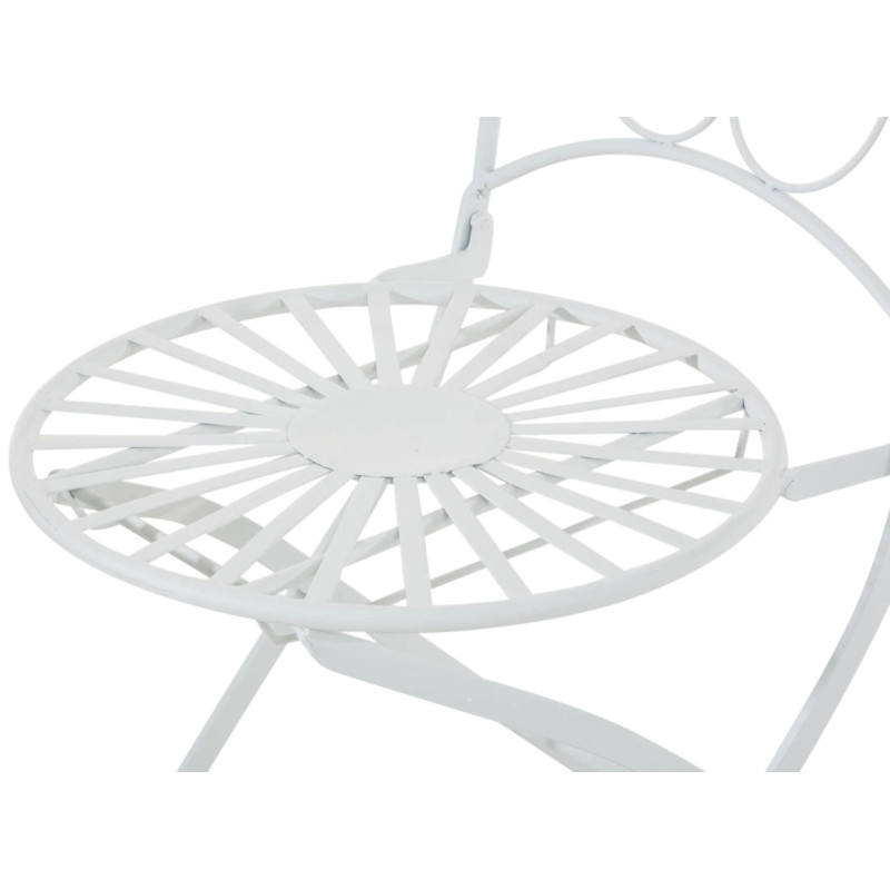 Juego de 2 sillas para jardín Indra plegables Blanco