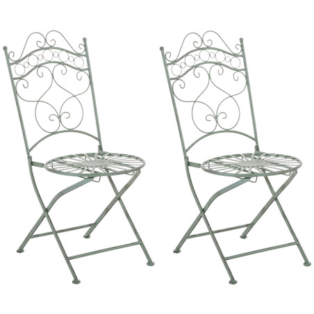 Ensemble de 2 chaises Indra vert antique