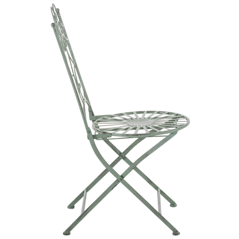 Juego de 2 sillas para jardín Indra plegables Verde antiguo