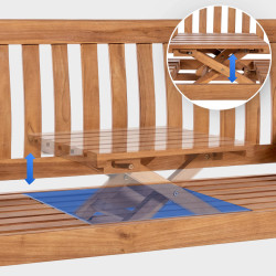 Panca in Teak Orlando tek,150 cm