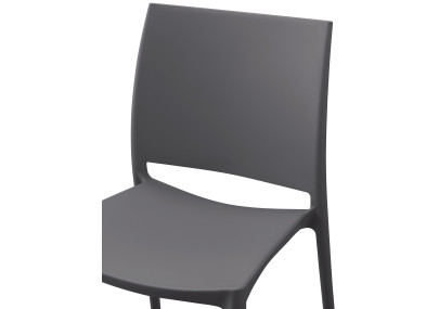 Chaise Meton, gris fonc?