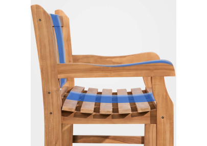 Banc en teck Jackson 120 cm avec revêtement en teck