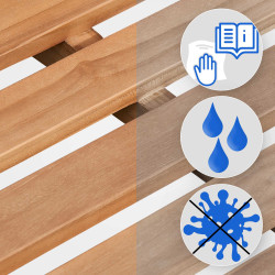 Teakbank Jackson 120 cm mit Abdeckhaube