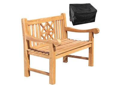 Banc en teck Florida 120 cm avec revêtement en teck