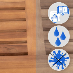 Banc en teck Halden 120 cm avec revêtement en teck