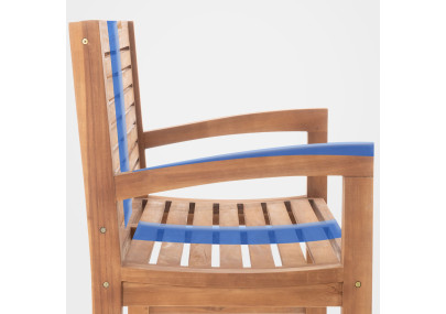 Banc en teck Halden 120 cm avec rev?tement en teck