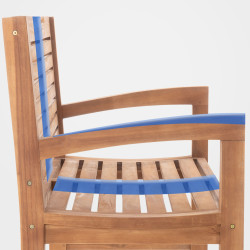 Banc en teck Halden 120 cm avec revêtement en teck