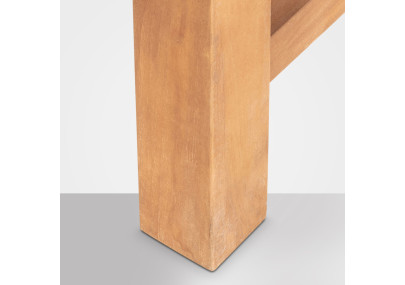 Banc en teck Halden 120 cm avec revêtement en teck