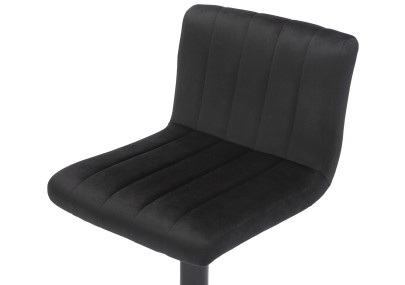 Lot de 2 tabourets de bar Jamie velours noir