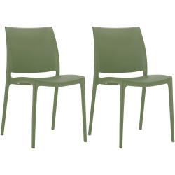 Ensemble de 2 chaises Maya, olive
