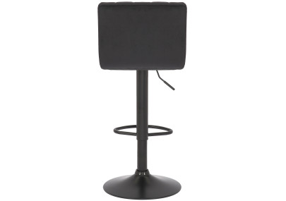 Lot de 2 tabourets de bar Jamie velours noir