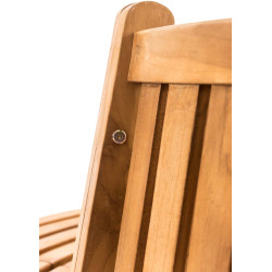 Banc semi-circulaire Leming, 200 cm, teck