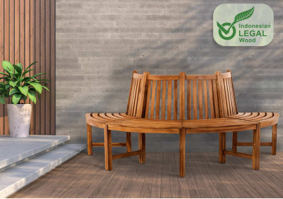 Banco semicircular Leming 200 cm