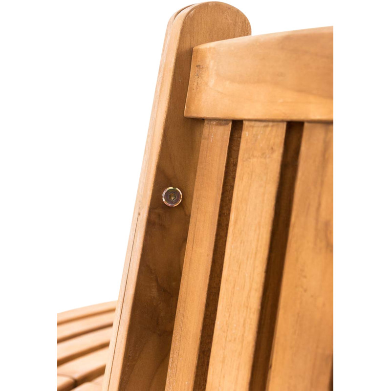 Banc semi-circulaire Leming, 250 cm, teck