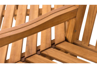 Banc Kenna avec accoudoirs, semi-circulaire, 200 cm, teck