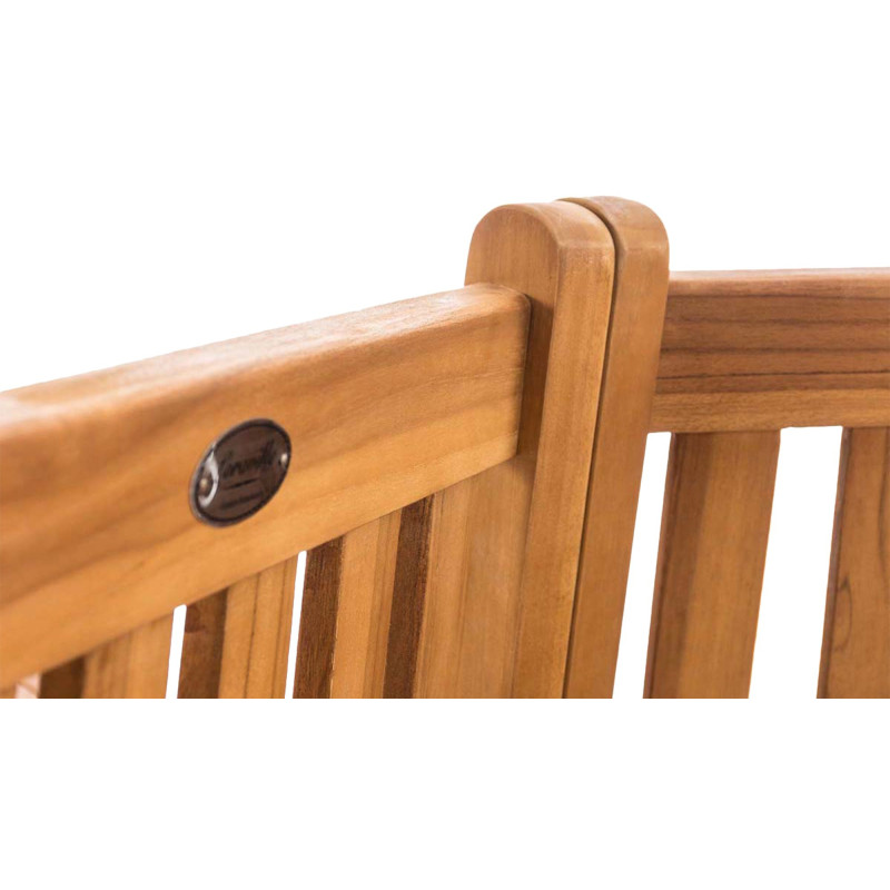 Banc Kenna avec accoudoirs, semi-circulaire, 250 cm, teck
