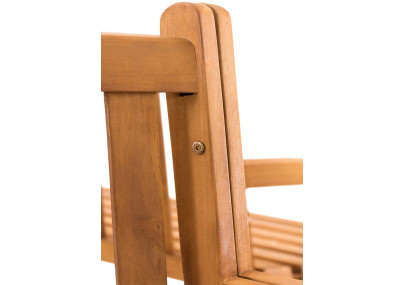 Banc Kenna avec accoudoirs, semi-circulaire, 250 cm, teck