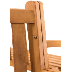 Banc Kenna avec accoudoirs, semi-circulaire, 250 cm, teck