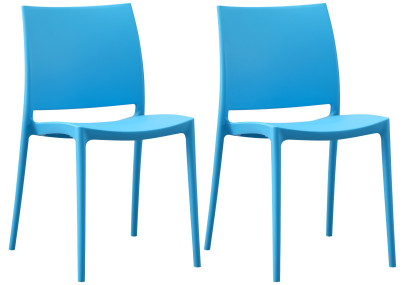 Ensemble de 2 chaises, bleu Meton