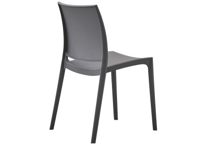 Ensemble de 2 chaises Meton gris foncé