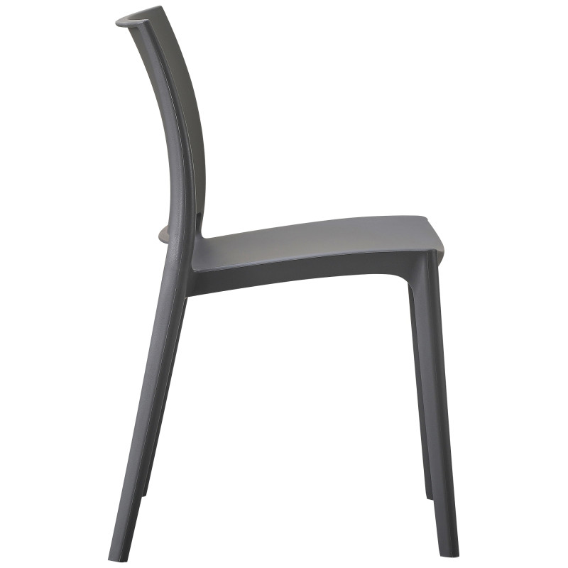 Tabouret de bar Laurel, similicuir, noir/gris