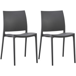 Tabouret de bar Laurel, similicuir, noir/gris