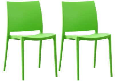 Ensemble de 2 chaises Meton vert