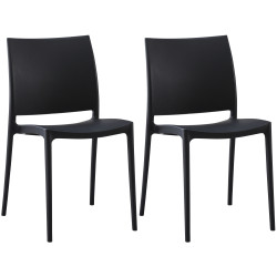 Lot de 2 chaises, Meton noir