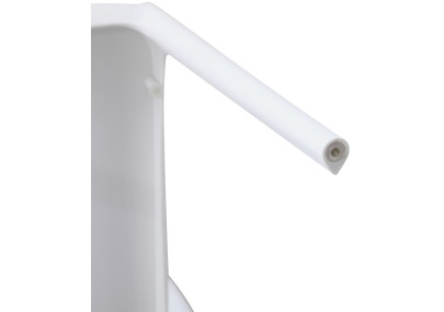 Tabouret de bar Laurel, similicuir, blanc/gris