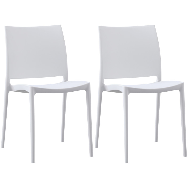 Ensemble de 2 chaises Meton blanches