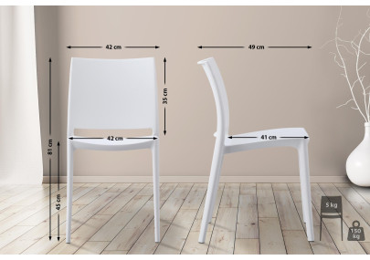 Ensemble de 2 chaises Meton blanches